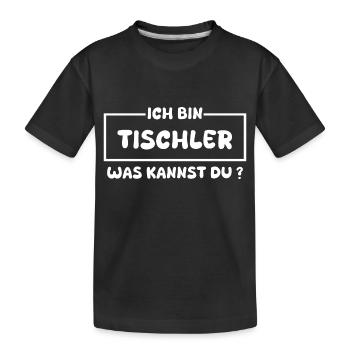Beruf Tischler - Kinder Premium Bio T-Shirt - Schwarz - Vorne