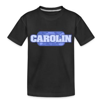 Name Carolin - Kinder Premium Bio T-Shirt - Schwarz - Vorne