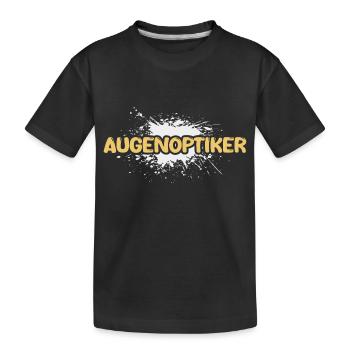 Job Augenoptiker - Kinder Premium Bio T-Shirt - Schwarz - Vorne