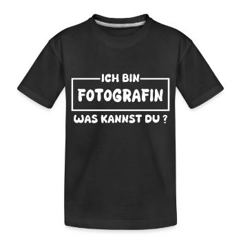 Photographe - T-shirt bio Premium Enfant - noir - Devant