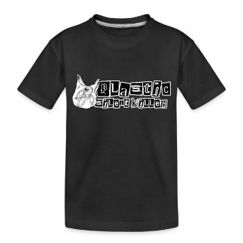 Plastik // Stiller Killer // Illustration - Kinder Premium Bio T-Shirt - Schwarz - Vorne