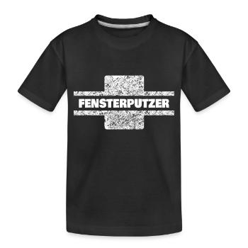 Window cleaner - Kids' Premium Organic T-Shirt - black - Front