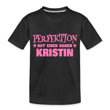 Kristin as a woman's name - Kids' Premium Organic T-Shirt - black - Front