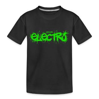 KIKKBEATZ "Electro" - Kinder Premium Bio T-Shirt - Schwarz - Vorne