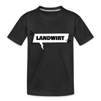 Landwirt - Kinder Premium Bio T-Shirt - Schwarz - Vorne