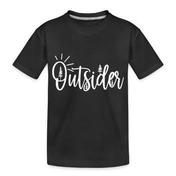 Outsider Outdoors Aventure Camping Randonnée - T-shirt bio Premium Enfant - noir - Devant