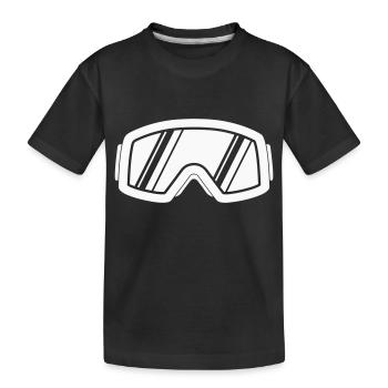 Lunettes de ski - T-shirt bio Premium Enfant - noir - Devant