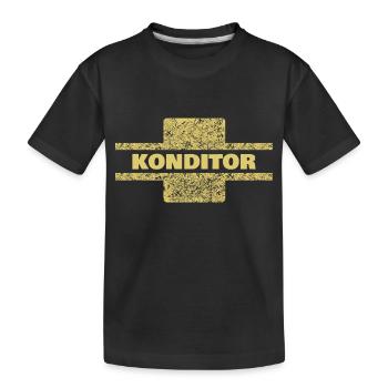 Confectioner as a profession - Kids' Premium Organic T-Shirt - black - Front