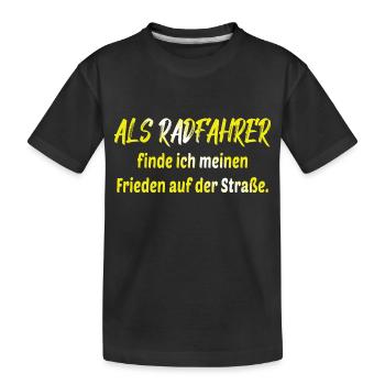 Fahrrad Fahrrad Fahrrad Fahrrad Biker Mountainbike - Kinder Premium Bio T-Shirt - Schwarz - Vorne