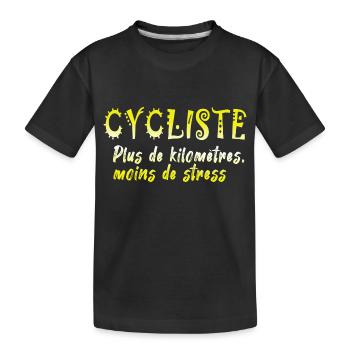 Fahrrad Fahrrad Fahrrad Fahrrad Biker MTB 2 - Kinder Premium Bio T-Shirt - Schwarz - Vorne