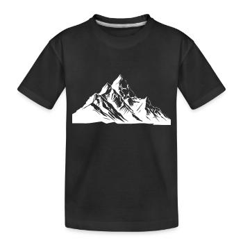 Berge Gipfel - Kinder Premium Bio T-Shirt - Schwarz - Vorne