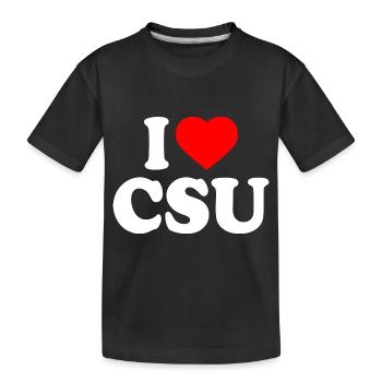 I love csu - Kinder Premium Bio T-Shirt - Schwarz - Vorne
