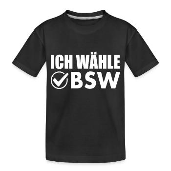 ich wähle bsw - Kinder Premium Bio T-Shirt - Schwarz - Vorne