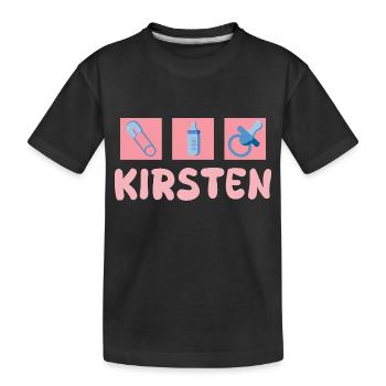 Pacifier Kirsten - Kids' Premium Organic T-Shirt - black - Front