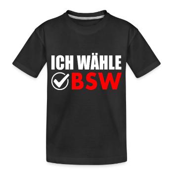 ich wähle bsw - Kinder Premium Bio T-Shirt - Schwarz - Vorne