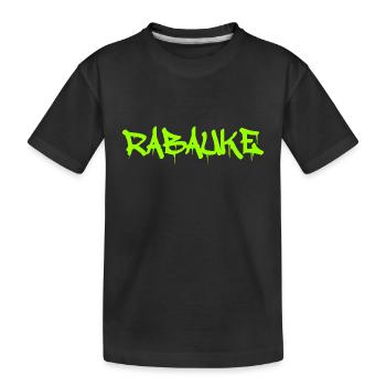 Rabauke - ungehobelter Mensch - ungezogenes Kind - Kinder Premium Bio T-Shirt - Schwarz - Vorne