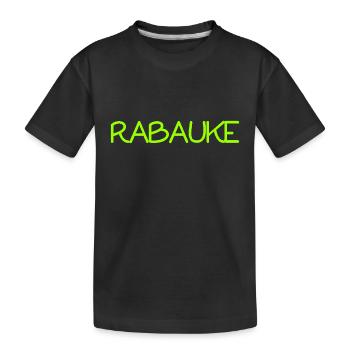 Rabauke - ungehobelter Mensch - ungezogenes Kind - Kinder Premium Bio T-Shirt - Schwarz - Vorne