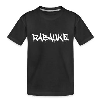Rabauke - ungehobelter Mensch - ungezogenes Kind - Kinder Premium Bio T-Shirt - Schwarz - Vorne