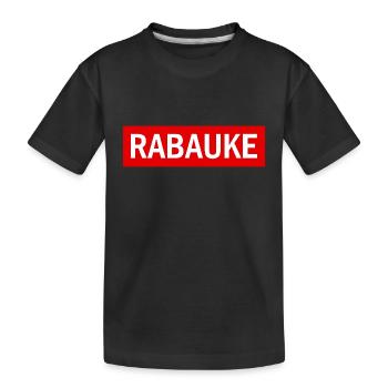 Rabauke - ungehobelter Mensch - ungezogenes Kind - Kinder Premium Bio T-Shirt - Schwarz - Vorne