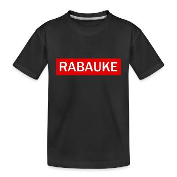 Rabauke - ungehobelter Mensch - ungezogenes Kind - Kinder Premium Bio T-Shirt - Schwarz - Vorne