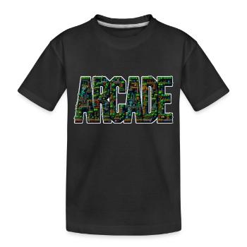 Arcade - Kids' Premium Organic T-Shirt - black - Front