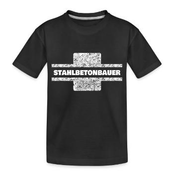 Profession Ouvrier du béton armé - T-shirt bio Premium Enfant - noir - Devant