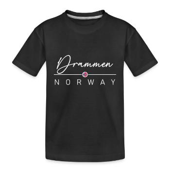 Norvège - Drammen - Norvège - Norvège - T-shirt bio Premium Enfant - noir - Devant