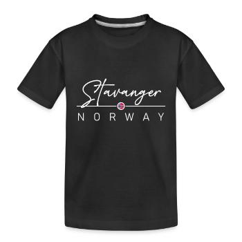 Norvège - Stavanger - Norvège - Norvège - T-shirt bio Premium Enfant - noir - Devant