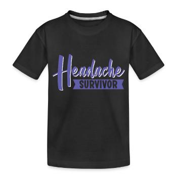 Headache Survivor - Kinder Premium Bio T-Shirt - Schwarz - Vorne