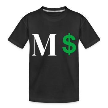 Lettre m dollar - T-shirt bio Premium Enfant - noir - Devant