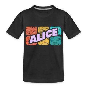 Cadeau pour Alice - T-shirt bio Premium Enfant - noir - Devant