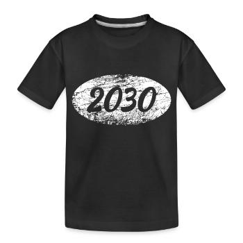 2030 - T-shirt bio Premium Enfant - noir - Devant