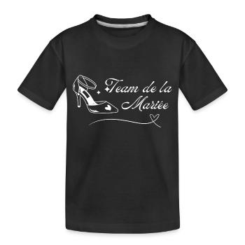 Team de la mariée - T-shirt bio Premium Enfant - noir - Devant
