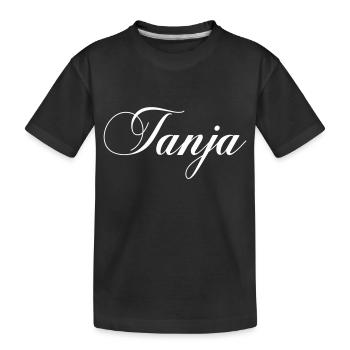 Name Tanja - Kids' Premium Organic T-Shirt - black - Front