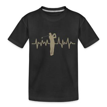 Golfspieler Golf Geschenk Golfschläger Retro - Kinder Premium Bio T-Shirt - Schwarz - Vorne