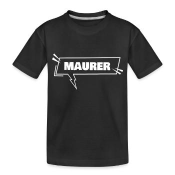 Bricklayer - Kids' Premium Organic T-Shirt - black - Front