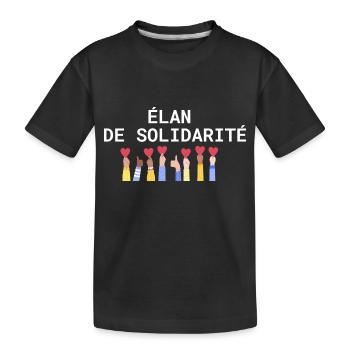 élan de solidarité - T-shirt bio Premium Enfant - noir - Devant