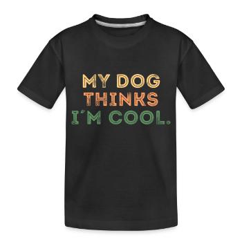 Geschenk Spruch Haustiere Hund Dog Dad Paws - Kinder Premium Bio T-Shirt - Schwarz - Vorne
