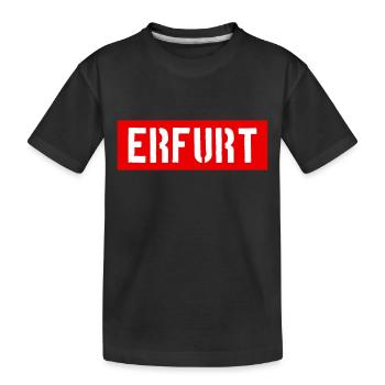 Erfurt - Thüringen - Slogan - Logo - Kinder Premium Bio T-Shirt - Schwarz - Vorne