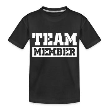 Team Member - Kids' Premium Organic T-Shirt - black - Front