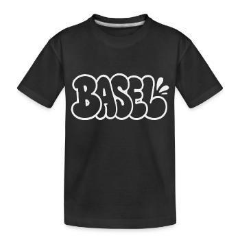 Basel Throwie Graffiti - Kids' Premium Organic T-Shirt - black - Front