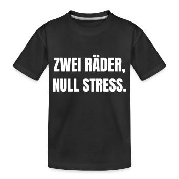 Deux roues, zéro stress. - T-shirt bio Premium Enfant - noir - Devant