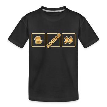 Birth Adrian - Kids' Premium Organic T-Shirt - black - Front