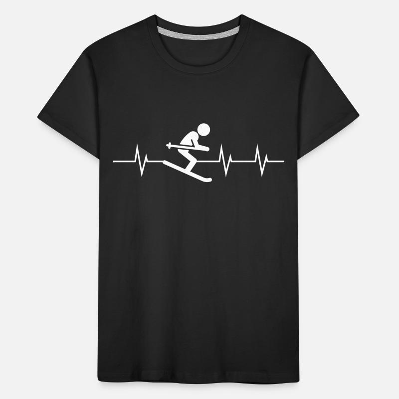 Ski Heartbeat Kids' Premium Organic T-Shirt