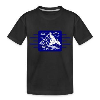 Berge Outdoor - Kinder Premium Bio T-Shirt - Schwarz - Vorne
