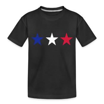 Frankreich - Kinder Premium Bio T-Shirt - Schwarz - Vorne
