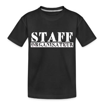 STAFF organisateur (dos) - T-shirt bio Premium Enfant - noir - Devant