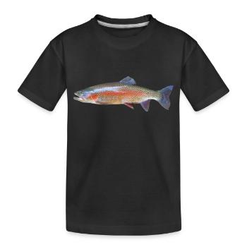 Une belle truite arc-en- - T-shirt bio Premium Enfant - noir - Devant