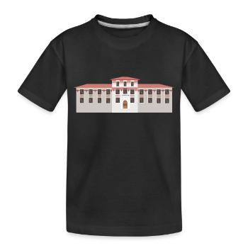 building house homes architektur haus gebaeude74 - Kinder Premium Bio T-Shirt - Schwarz - Vorne