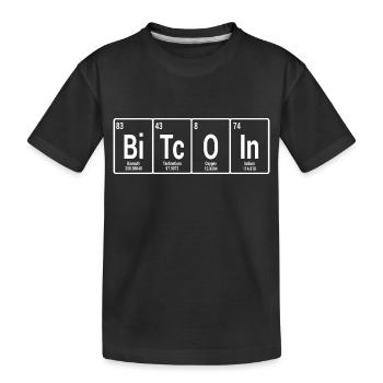 Funny Bitcoin Periodic Table T-shirt - Kids' Premium Organic T-Shirt - black - Front